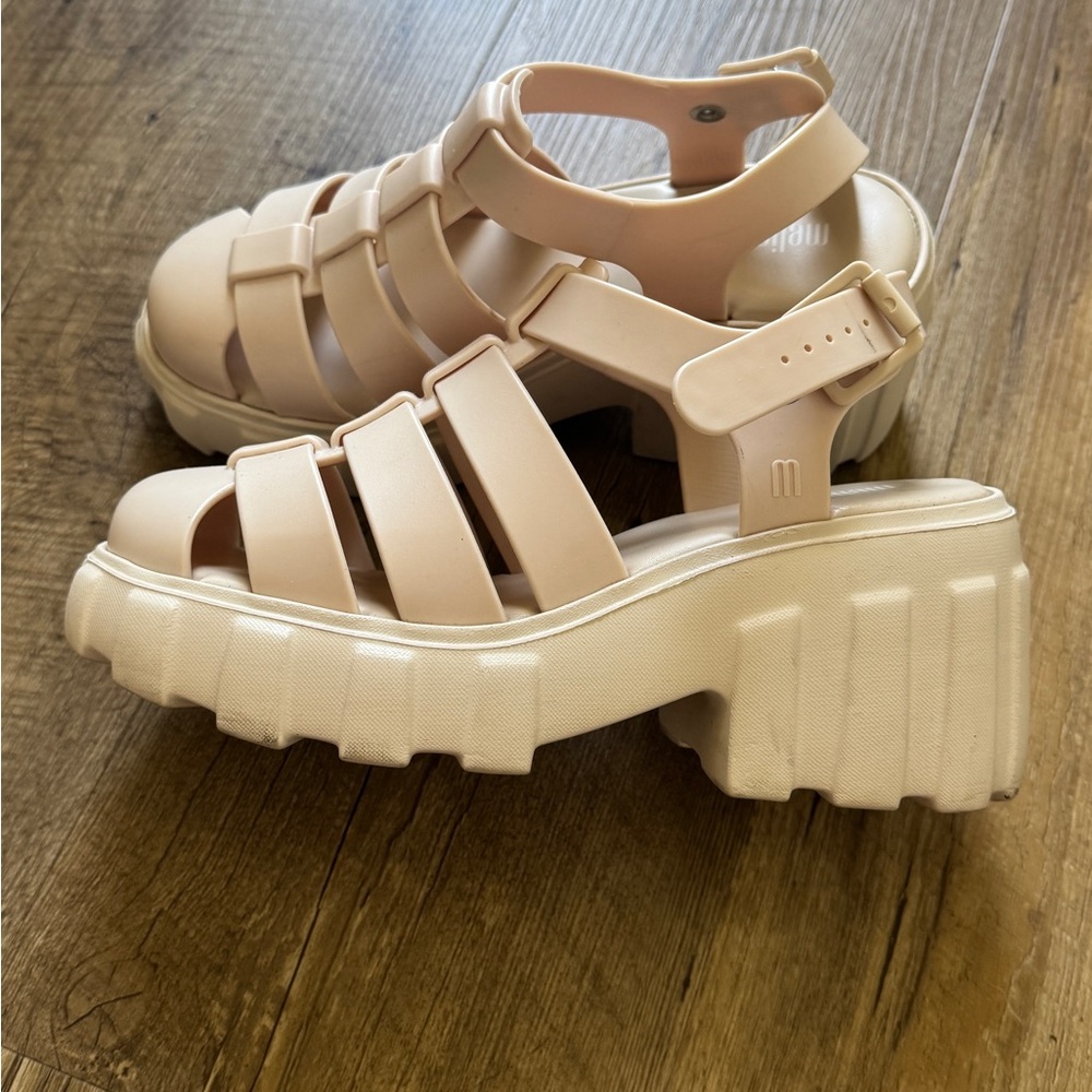 Melissa Women's Pink Platform Sandals - Picture 2 of 4